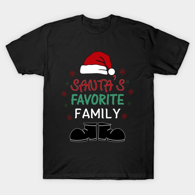 Family Christmas, Santa's Favorite Family T-Shirt by creativeKh